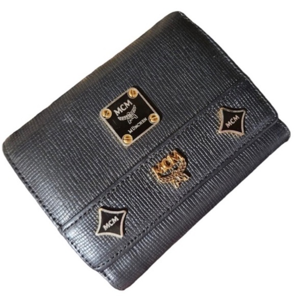 EUC MCM Wallet with charms still attached. Black Leather - Picture 11 of 13